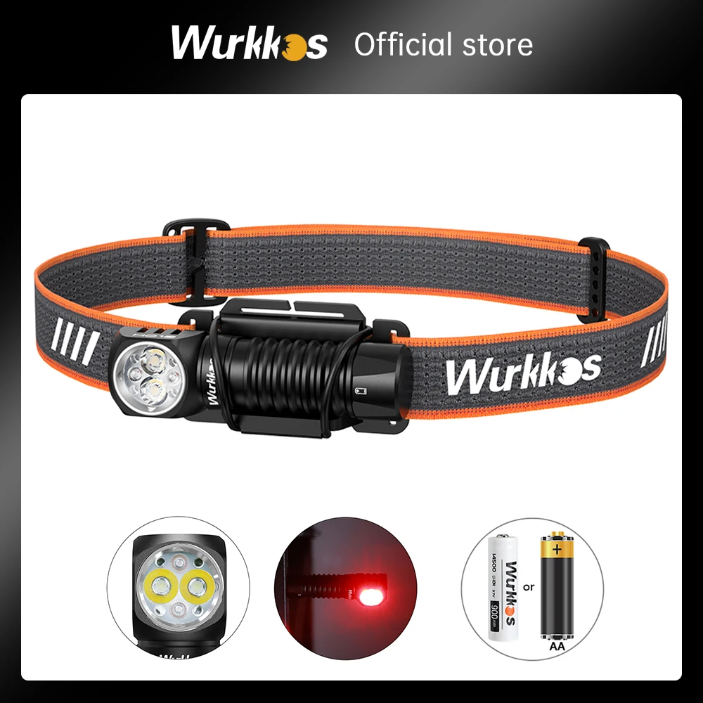 Headlamp Wurkkos HD12 850 Lumens Rechargeable for Camping Hiking Fishing