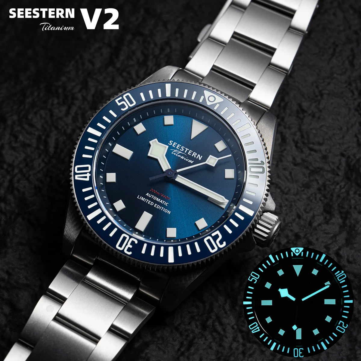 2023 SEESTERN Fashion Watch of Men Titanium Diving Automatic