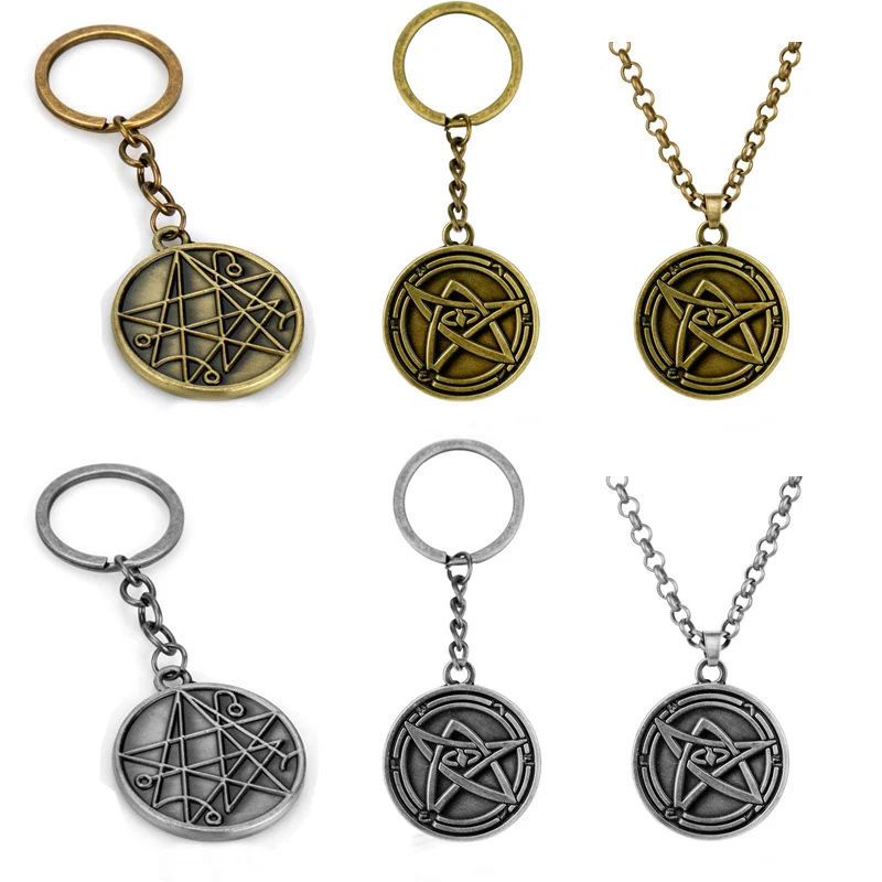 Anime Keychain Pendant Cthulhu Mythology Book of the Dead Seal Charm Necklace Pendant Key Chain