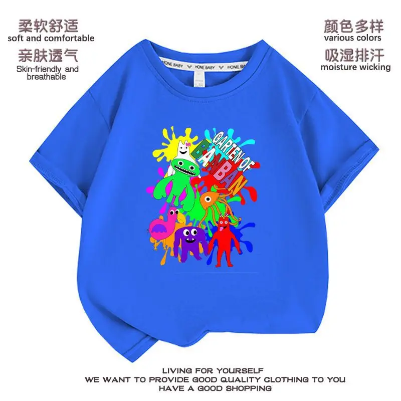 

Garten of Banban Amusement Park Children's Short-sleeved T-shirt Trendy Cartoon Top Children's Clothing Summer