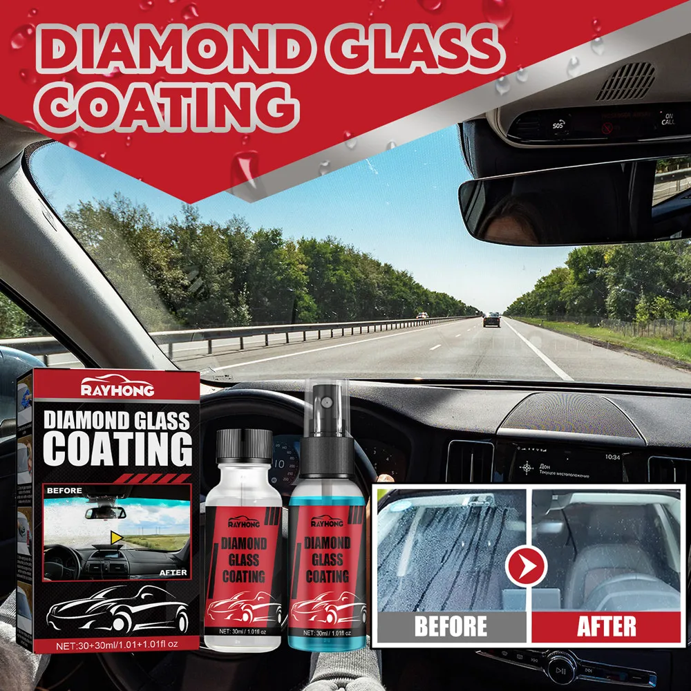 

30ml Car Windshield Cleaner Glass Stripper Water Spot Remove Car Window Cleaning Agent Car Diamond Glass Coating