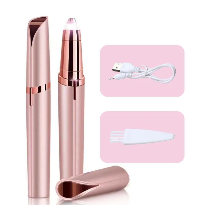Electric Eyebrow Trimming Tool For Beginners Automatic Electric Eyebrow Trimmer Nose Hair Shaving Brush Scraper