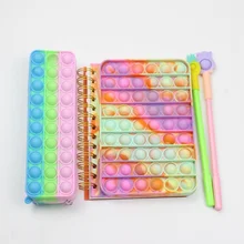 

A5 Notebook Children Stress Relief Toys Kids Adult Antistress POP ITS Push Bubble Squishy Sensory Squeeze Toy Education Supplies