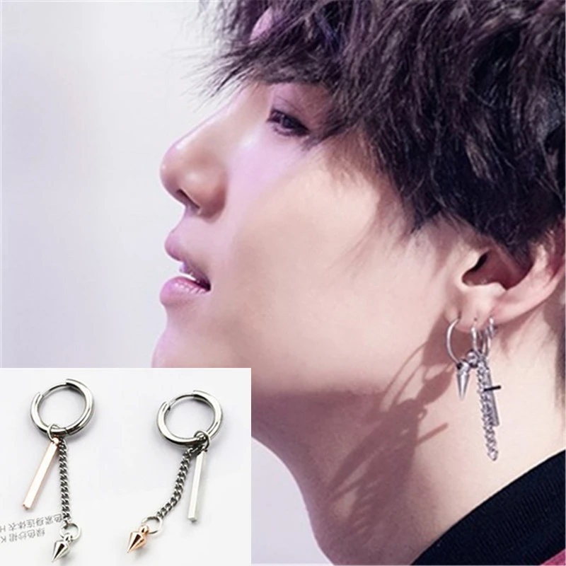 KPOP pendientes de DNA estrella coreana V a moda, 1 unidad, de Bangtang Jin, Jungkook Suga Jhope, pendientes de | - AliExpress