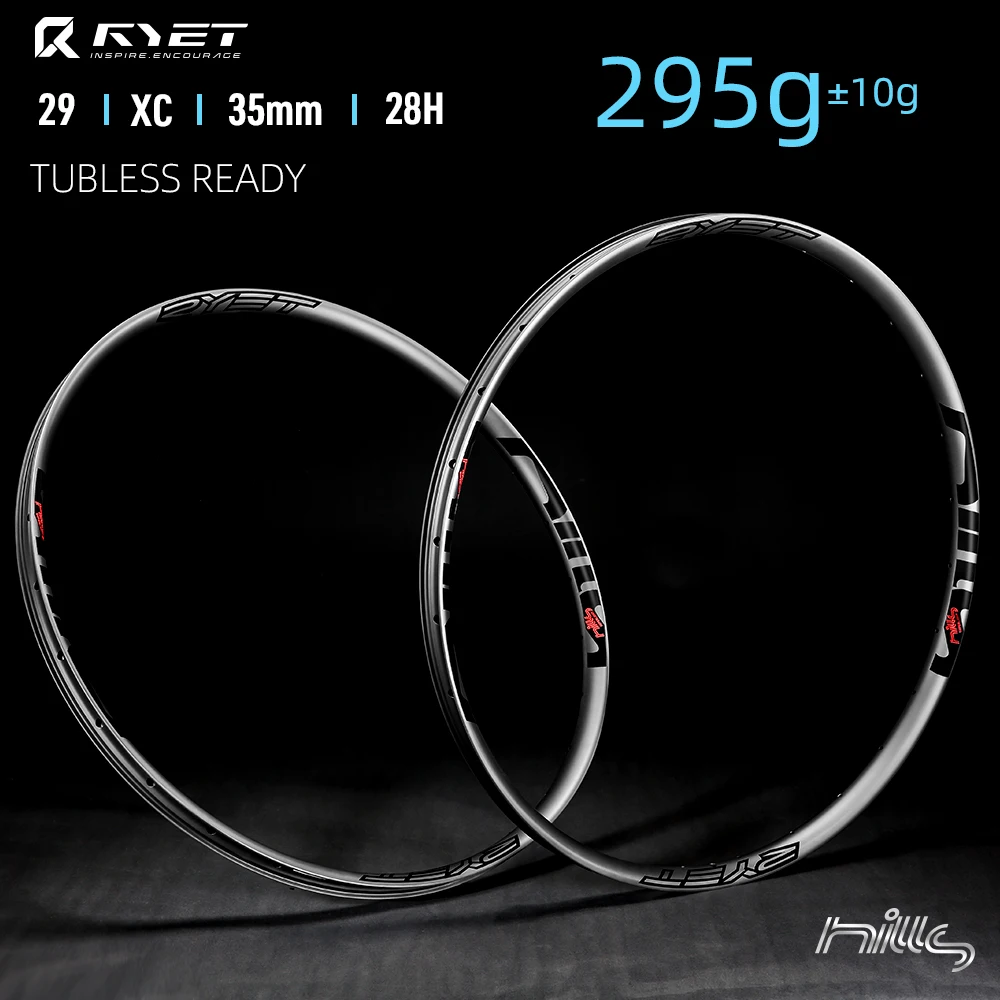 

Карбоновые MTB обода RYET 295 г 35 мм ширина 28H XC супер легкий горный велосипед 29er велосипедная колесная пара велосипедная оправа велосипедные аксессуары