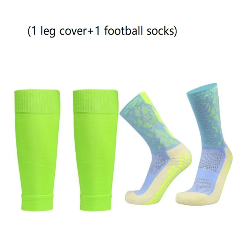 

1 Set New High Elastic Non-slip Football Shin Guards Socks Leg Coveradult Youth Outdoor Sports Running Cycling Soccer Socks