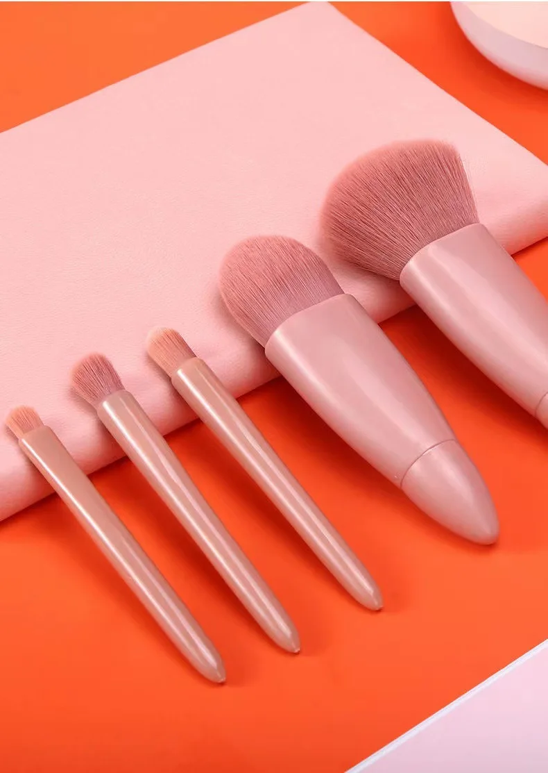 5pcs Soft Fluffy Mirror Makeup Brushes Set For Cosmetics Foundation Blush Powder Eyeshadow Blending Makeup Brush Beauty