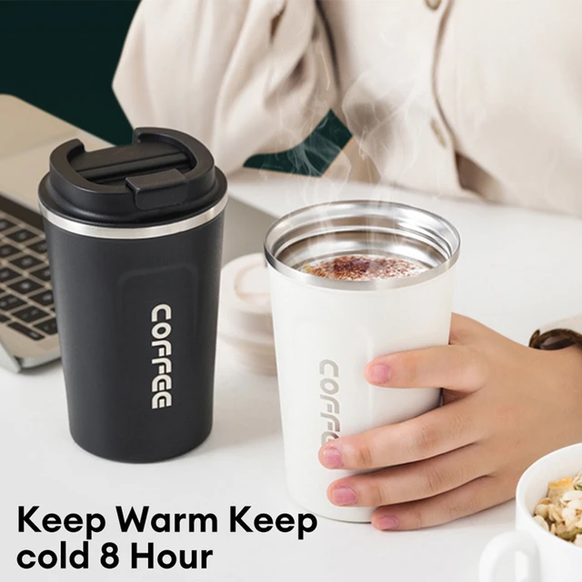 380ml/510ml Insulated Coffee Mug Stainless Steel Vacuum Travel Mug  Leakproof Portable Coffee Cup with Lid Reusable Keep Hot Cold - AliExpress
