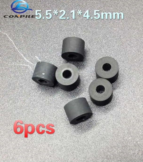 6Pcs 5.5*2.1*4.5 Millimetri Per Sony Walkman Wm-Fx Wm-Ex Wm-Gx Unità A Nastro Pizzico Rullo Di Gomma Anello Cassette Deck Audio Pressione Registratore