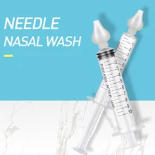 

2pcs Infant Nasal Washer Baby Nose Clean Needle Tube Infant Baby Care Nasal Aspirator Cleaner 10ML Baby Rhinitis Nasal Washer
