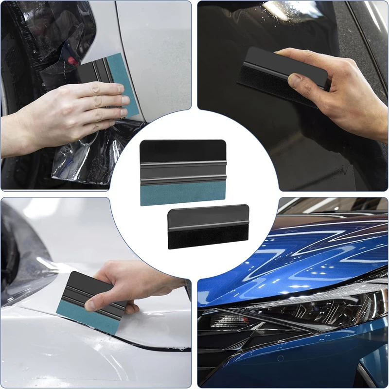 9 Stücke Autofenster Tönung Folien Film Installation Kit Vinyl Wrap Werkzeuge mit Filz Rakel Mikro Rakel Handwerk Messer und Klingen – Detail 10