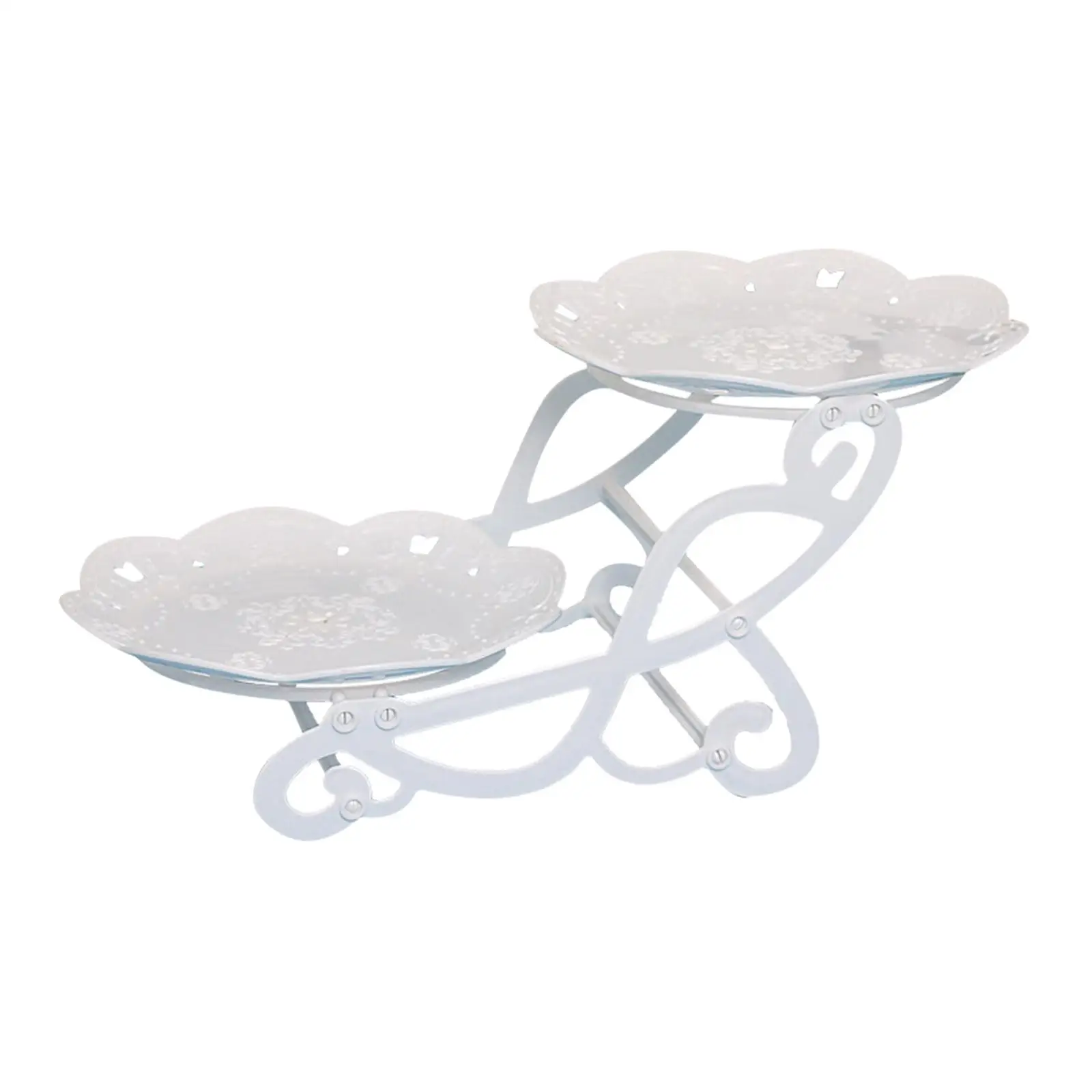 Cake Stand White Dessert Tray Snack Display Tray Bakeware Tabletop Display Stand For Candy Anniversary Banquet Tea Party