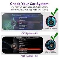 12.3“ 2400*900P Wireless CarPlay Android Auto Car Radio Multimedia For BMW X3 F25 X4 F26 2011-2017 CIC NBT Bluetooth GPS Stereo 6