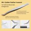 Gollee Sliver Stainless Steel Tweezers Anti-static For Eyelash Extension Careful Storage High precision Divide Volume Eyelash 1