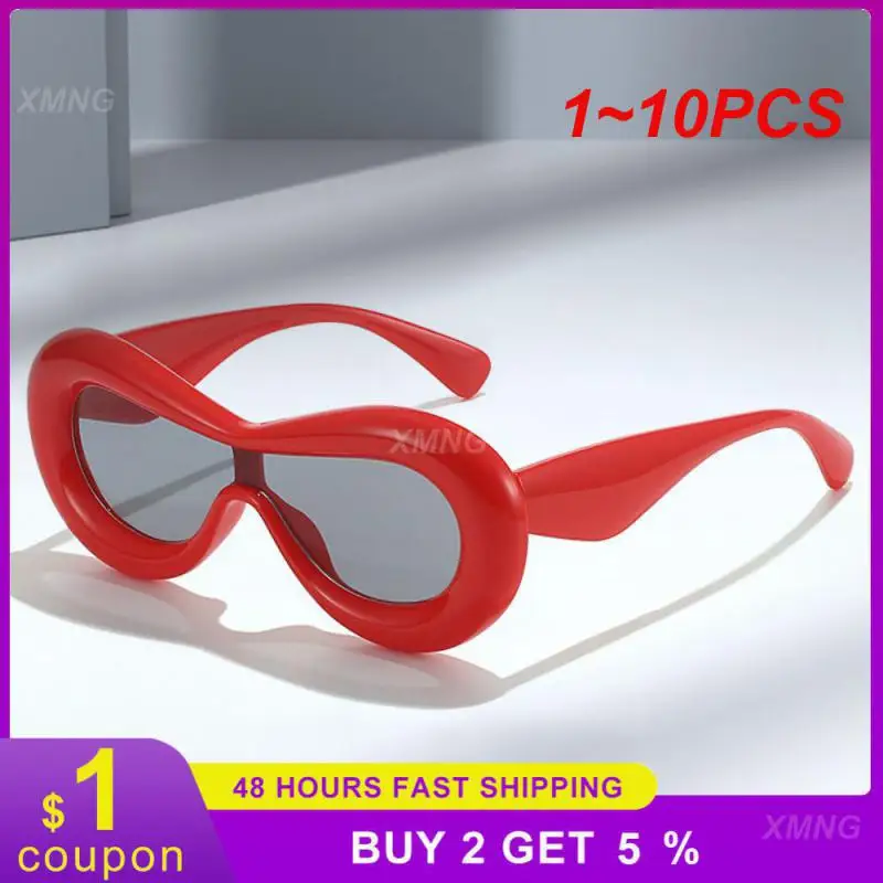 

Солнцезащитные очки в стиле ретро для мужчин и женщин, классические модные очки с большой оправой, овальные поляризационные Смешные, с защитой от ультрафиолета, 1-10 шт.