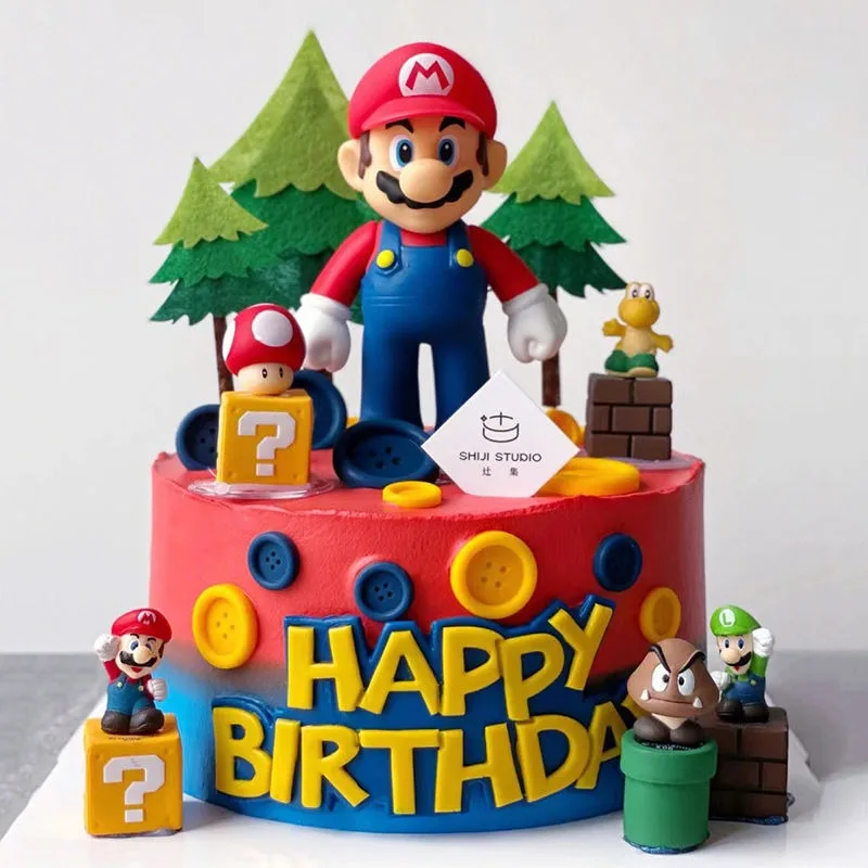 Bolo do tema do jogo Super Mario Decorar, Modelo Cogumelo, Inserir, Mesa de  sobremesa, Vestir, Presente de aniversário para amigos, Ornamento -  AliExpress