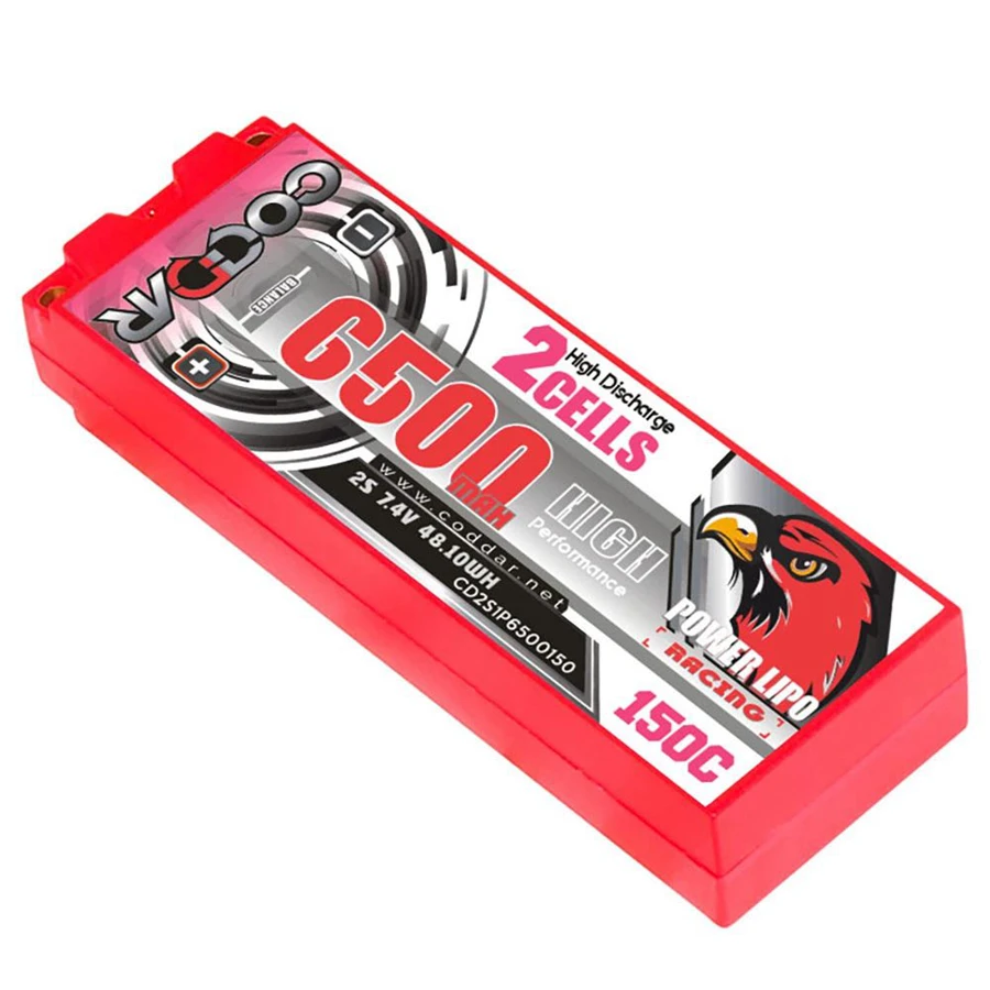 

CD2S1P6500150 6500MAH 2S 7.4V 150C RC Car Mold Hard Case Lithium Battery