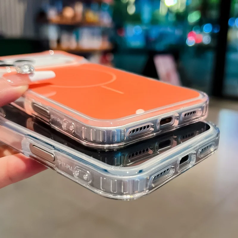 Official MagSafe Magnetic Phone Case - Wireless Charging, Anti-Fall, Shockproof TPU+PC Cover