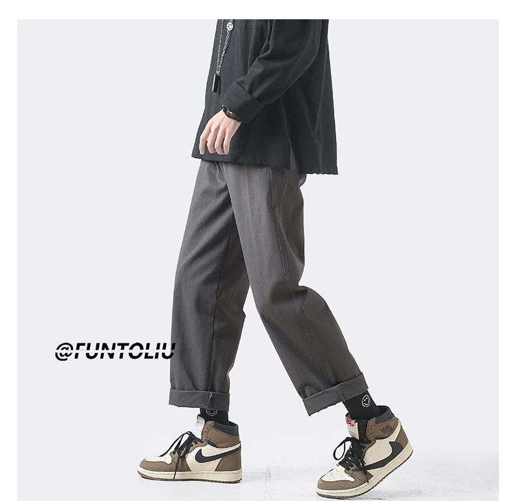 cargo jeans KAPMENTS Men Harajuku Vintage Cargo Pants 2022 Overalls Man Korean Fashions Solid Wide Leg Joggers Pants Casual Black Sweatpants orange cargo pants