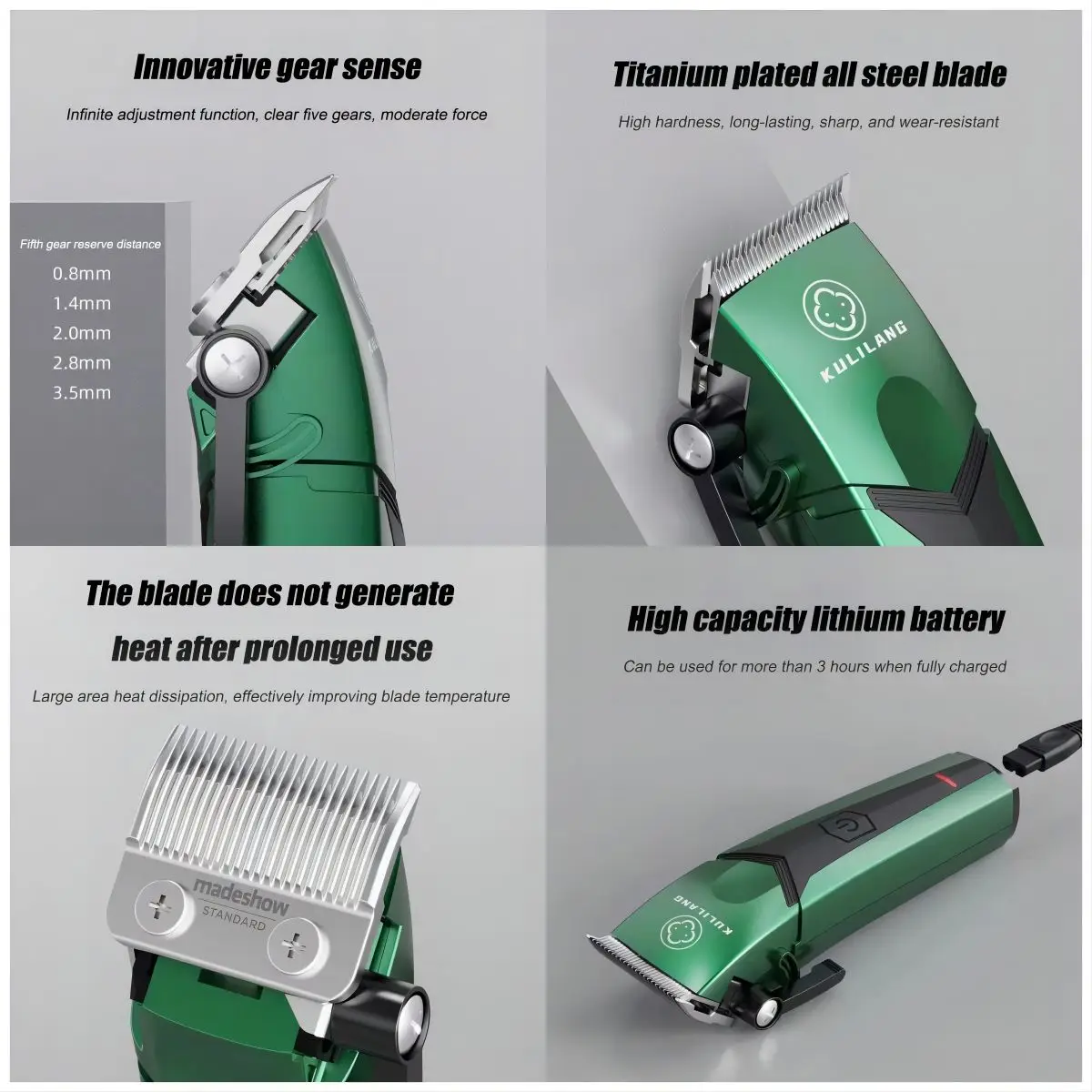 2023 Nowa maszynka do strzyżenia włosów Madeshow Kulilang R66 R55