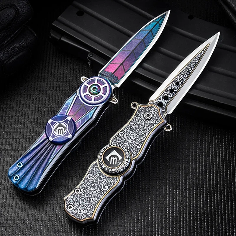 

New Gyro Knife Tactical Knife Folding Pocket Knives Hunting Fruit EDC Outdoor Tools Camping Military Survival Knife Boy Gifts