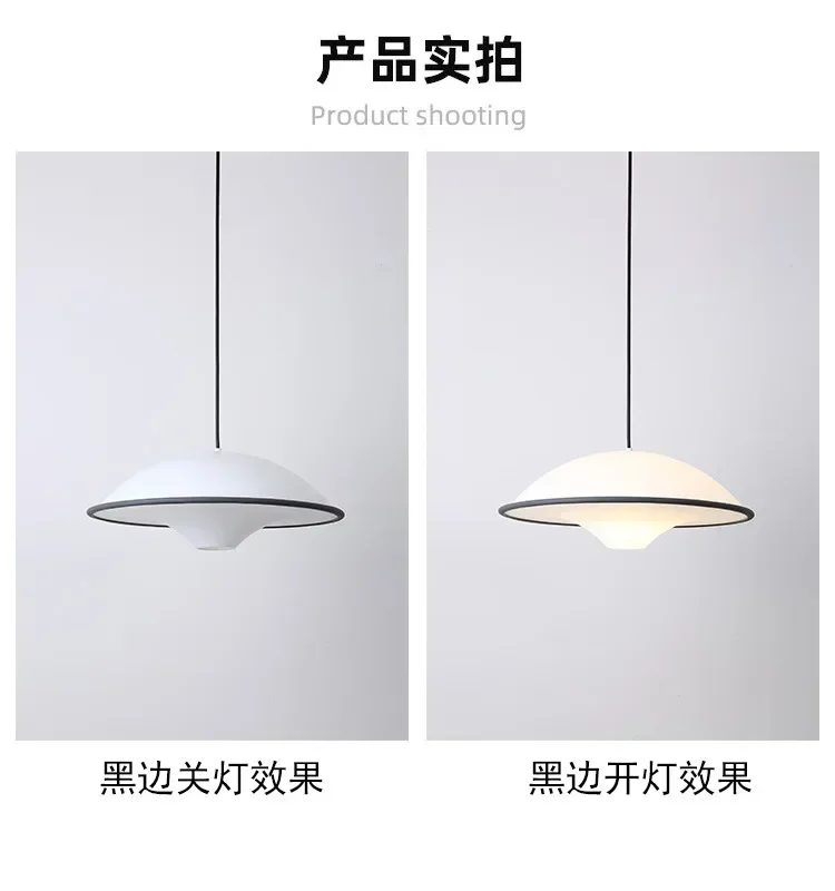 Denmark Black Side White Acrylic Pendant Lamp Image 2