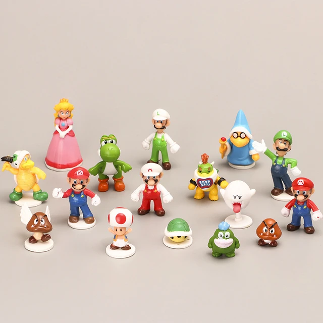 Game Super Mario Bros Plush Doll Model Anime Figures Toy Luigi Yoshi Bowser  Wario Donkey Kong Kids Toys Birthday Christmas Gifts - AliExpress