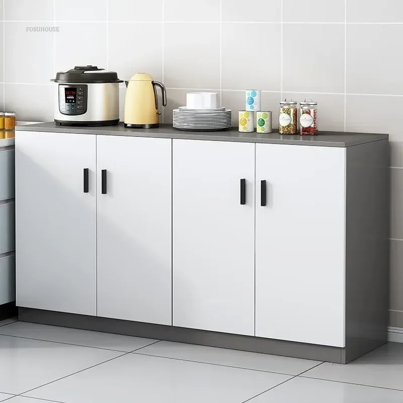 Nordic Simple Multi-functional Kitchen Cabinets Small Apartment Home Kitchen Cabinet Living Room Floor-standing Storage Cabinets 4