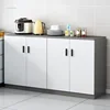 Nordic Simple Multi-functional Kitchen Cabinets Small Apartment Home Kitchen Cabinet Living Room Floor-standing Storage Cabinets 4