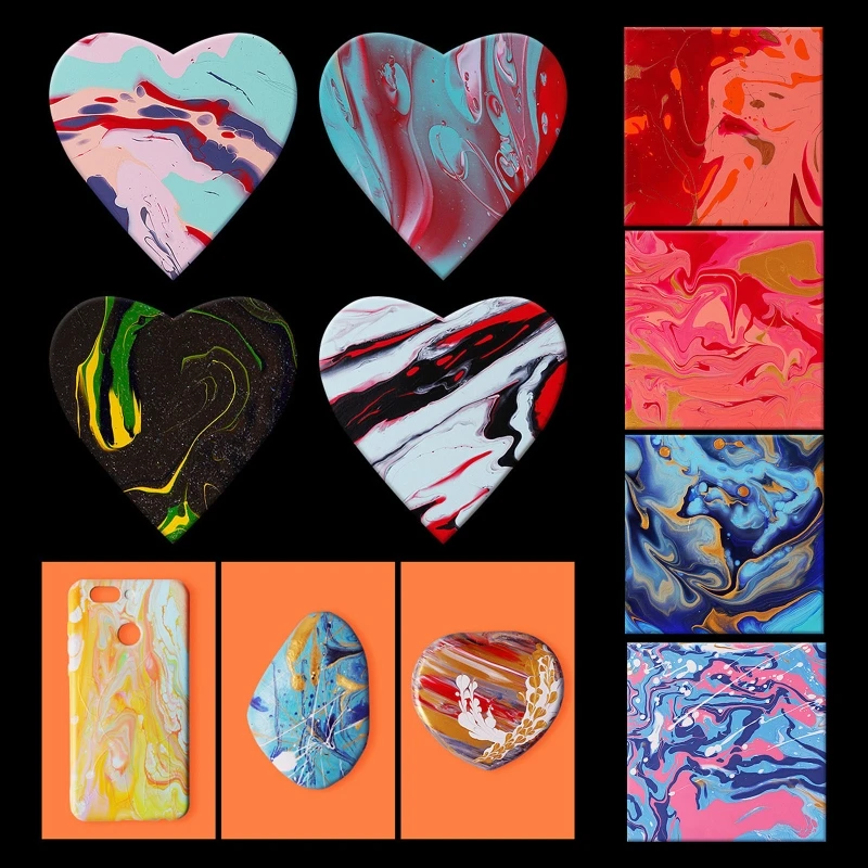 Silicone Split Cup 2/3/4/5 Chambers Reusable Silicone Pouring Divided Cups for Fluid Art Acrylic Paint Resin DIY Making