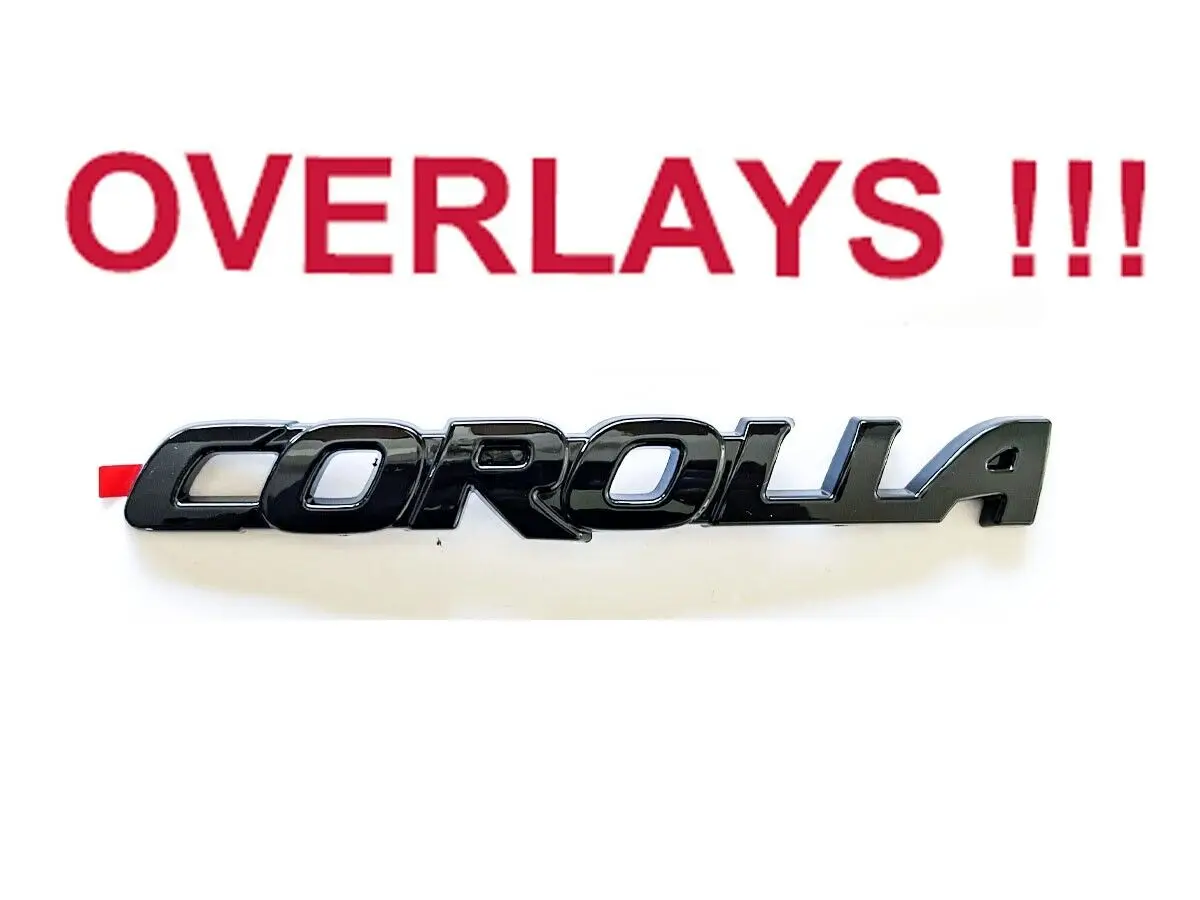 Toyota COROLLA 2020-2024 SEDAN XSE LE Lcar accessoirr PT948-02200-02 용 새 광택 블랙 오버레이 엠블럼