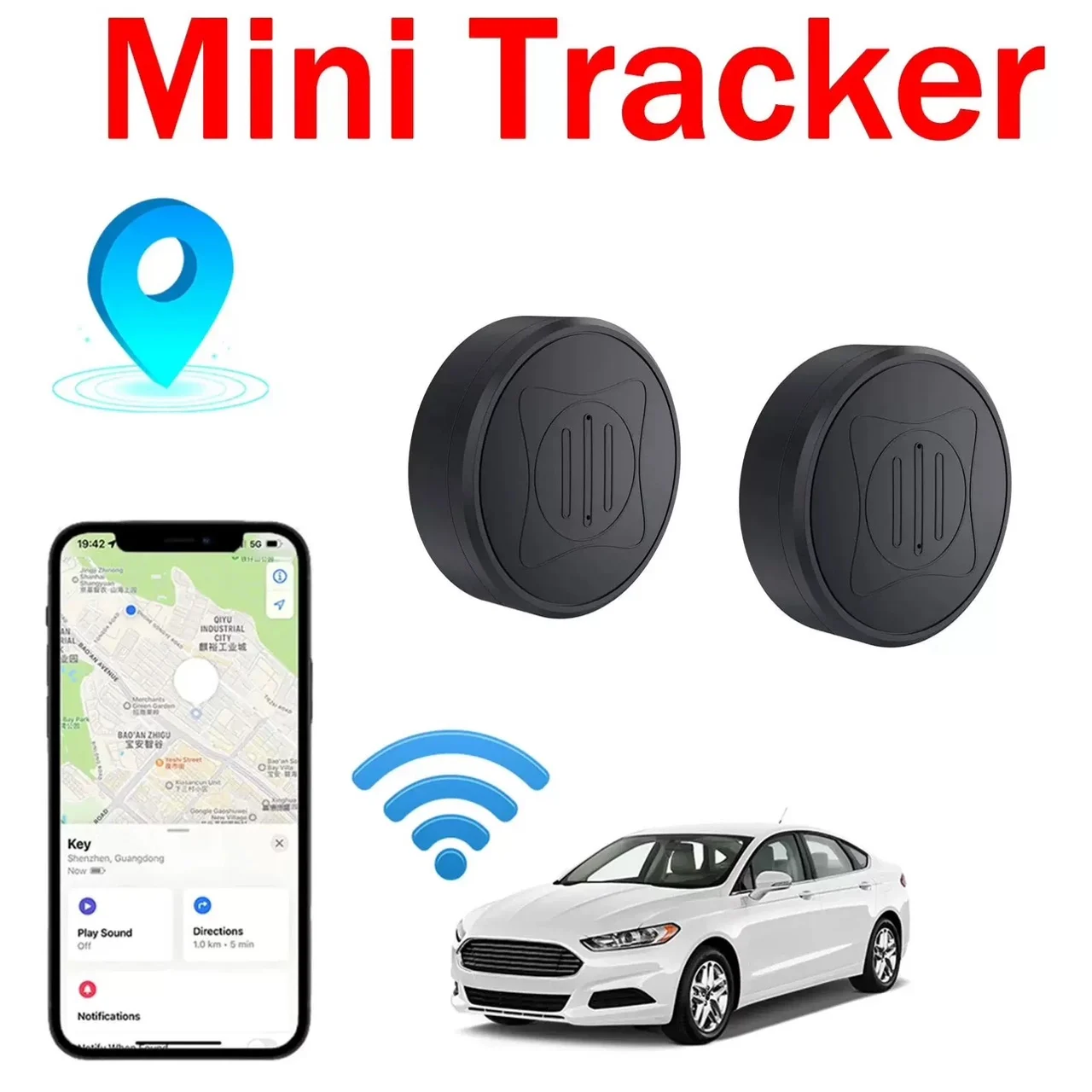 Xiaomi GPS Tracker Strong Magnetic Car Anti-Lost Device Pet Kids Bag racking Smart Finder Locator Accessories For IOS Android anti lose tracker smart bluetooth locator