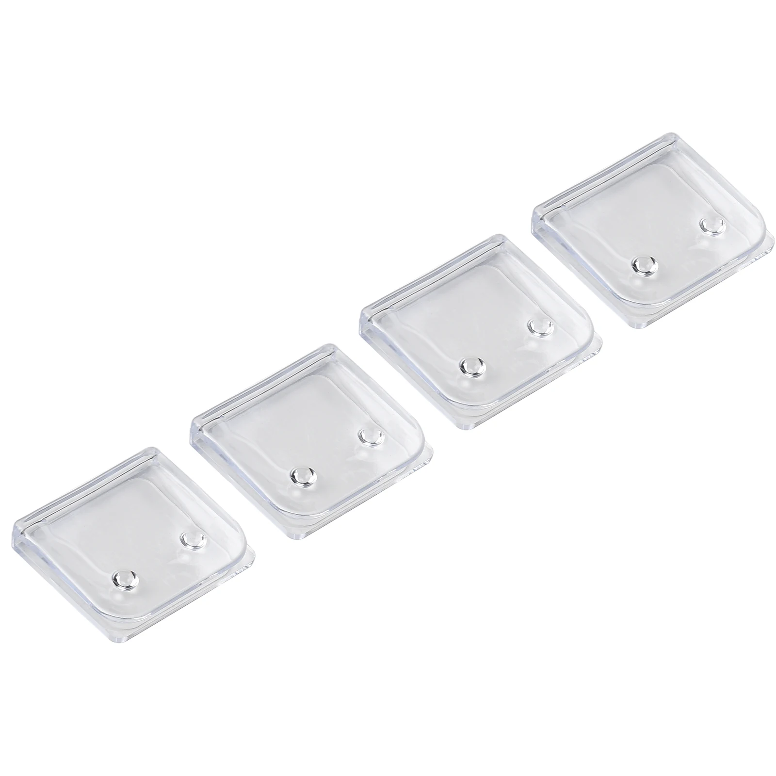 Shower Curtain Clips 4Pcs Transparent ABS Material Easy Installation No Drilling Required Curtain Secure