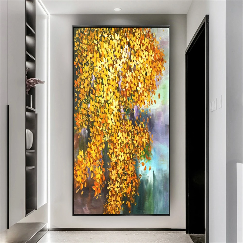 

Modern Artist Hand-Painted Abstract 3d Flowers Oil Painting On Canvas Wall Art Picture For Living Room Home Decor Artwork Mural