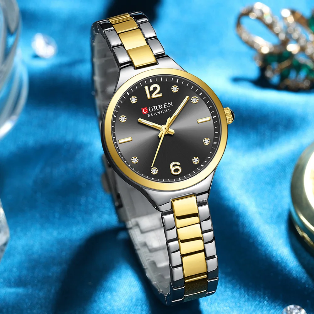 CURREN Women Elegant Watch Stainless Steel Casual Fashion