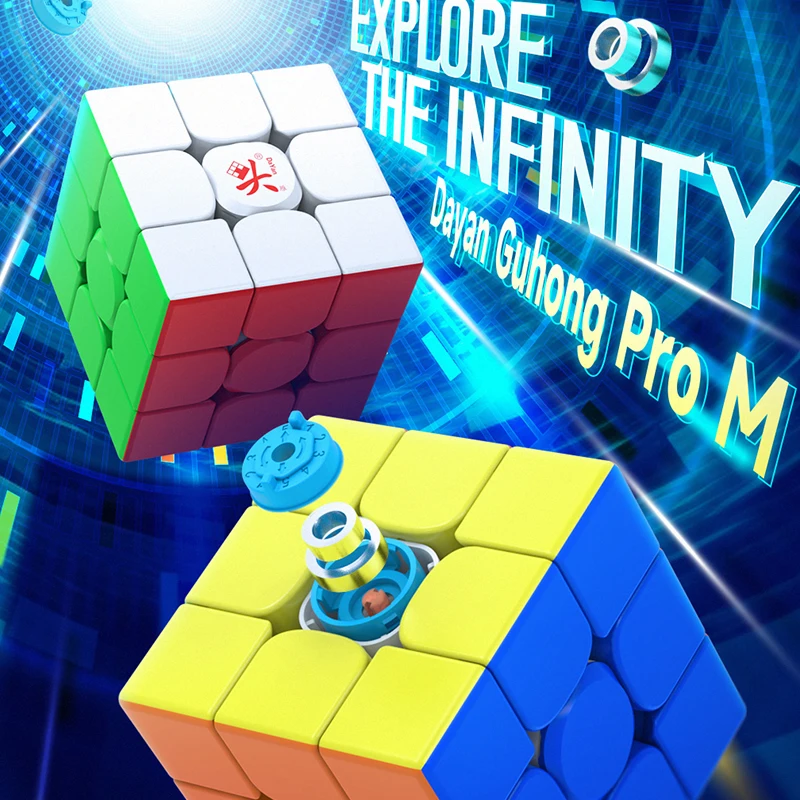 DaYan GuHong Pro M Maglev 3x3 Magic Cube PROM Magnetic Spring Magic Cube Puzzle Toys For Children Kids Gift Toy 2