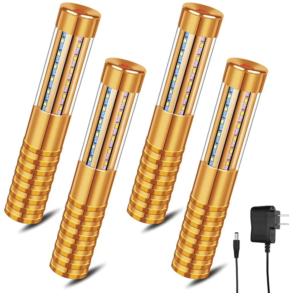 

4 Pcs LED Strobe Reusable LED Light Rechargeable Champagne LED Bottle Service and Charger,US Plug