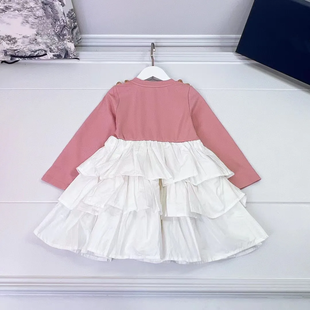 

2023 New Girls Dresses White Pink Toddler Girls Dresses Cake Skirts Fall Girls Dresses Costume 4 6 8 10 12 14 Years