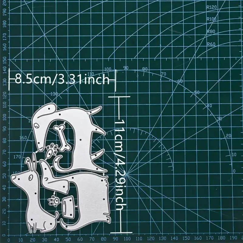 세 개의 작은 개 금속 절단 다이 스크랩북 스텐실 다이 컷 카드 만들기 DIY 장식 공예 엠보싱 다이