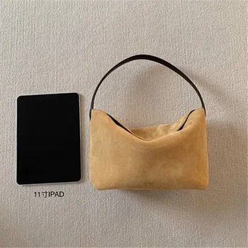 حقيبة نسائية مخملية كلاسيكية، حقيبة يد ربط، حقيبة كتف واحدة متعددة الاستخدامات مع إبزيم مغناطيسي حقيبة حمل عصرية غير لامعة 3