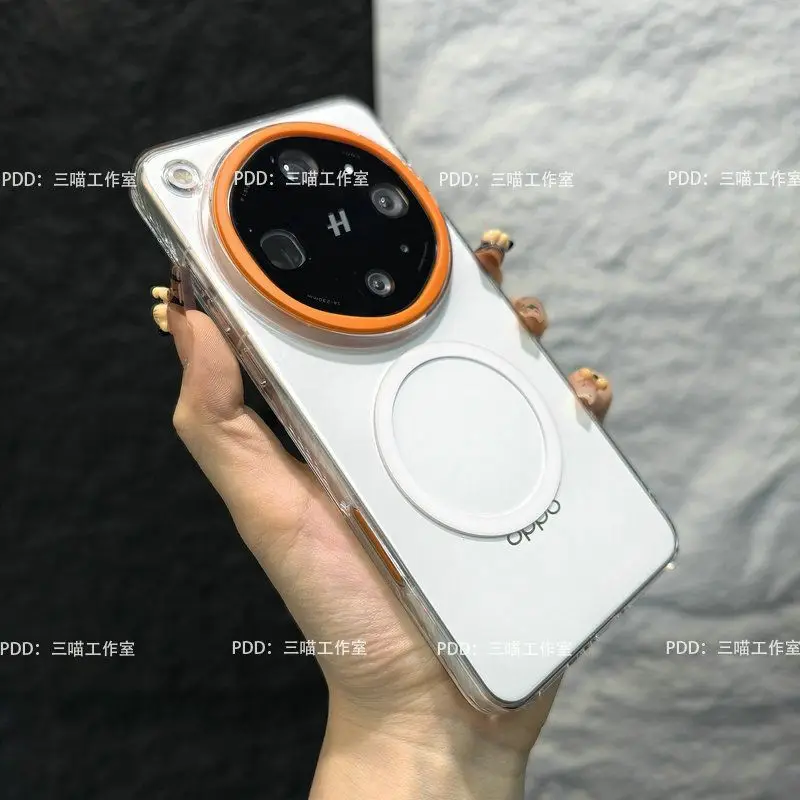 Magnetic Ice Mist Frosted Transparent Acrylic Case with Shockproof, Anti-Slip Design