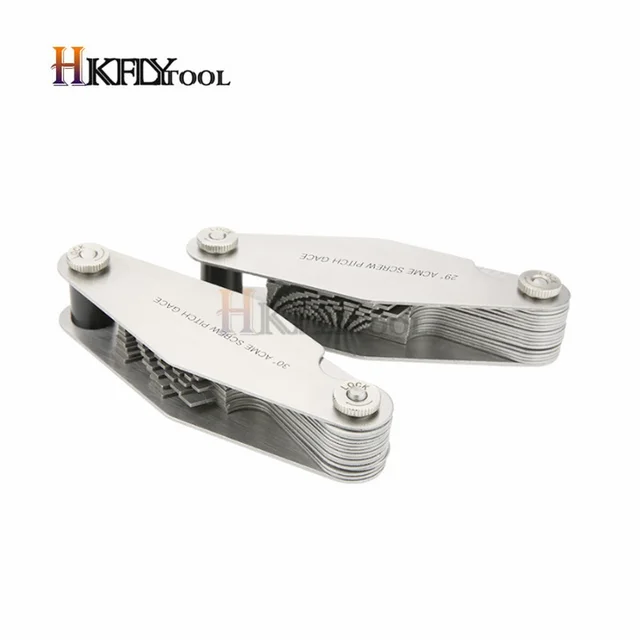 16-Blade Screw Pitch Gauge Set - 29 Degree Angle Thread Measurement Tool 1N To 12N Range