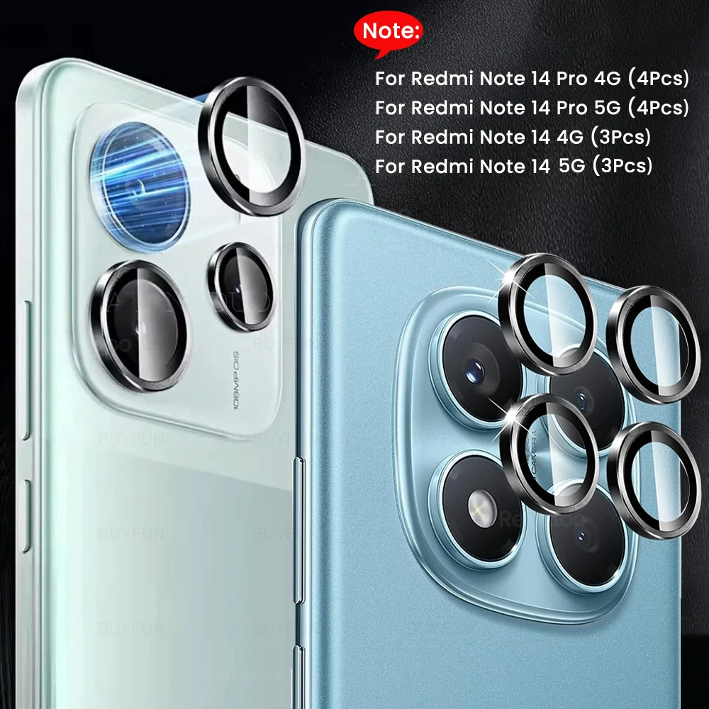 Aluminium Alloy Ring Camera Protector with 9D Clear Crystal Glass Lens ...