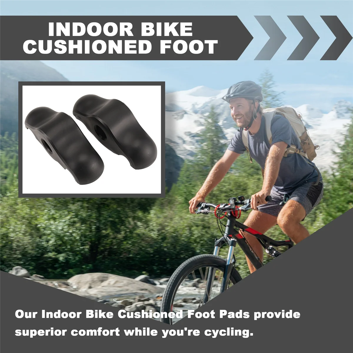 BAAU Indoor Bike Cushioned Foot Pad Noise Reduction and Anti-Friction Floor Tennis Foot Pads for 2PCS(Without the Ball)