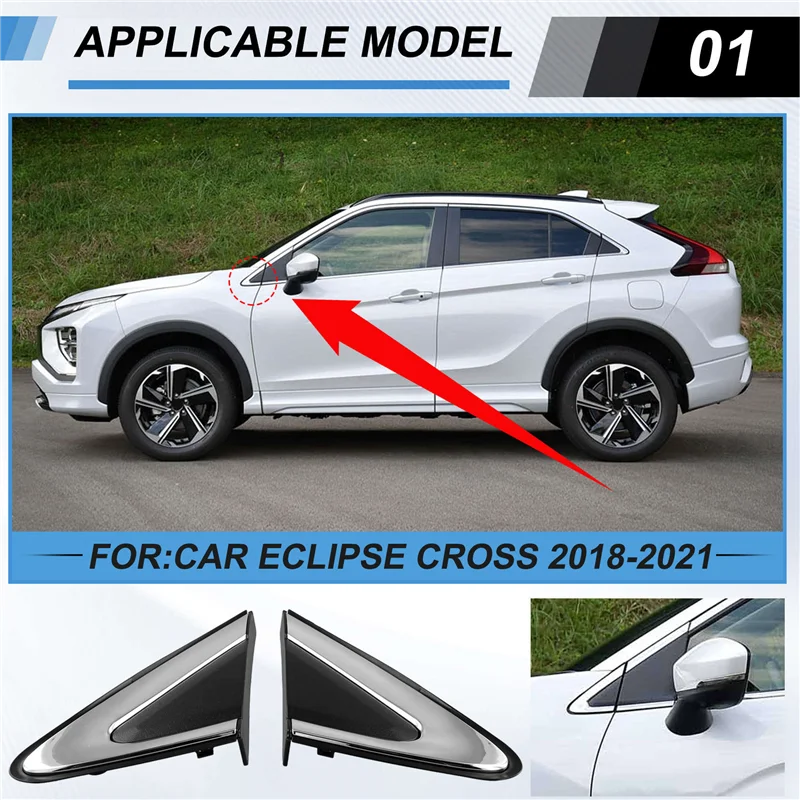 Car Side Mirror Corner Triangle Garnish Panel Window Triangle Plate 7407A521 For Mitsubishi Eclipse Cross -