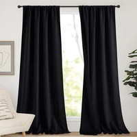 1/2PC Modern 100% High Shading, Waterproof And Insulated Indoor And Outdoor Curtains And Door Curtains 1