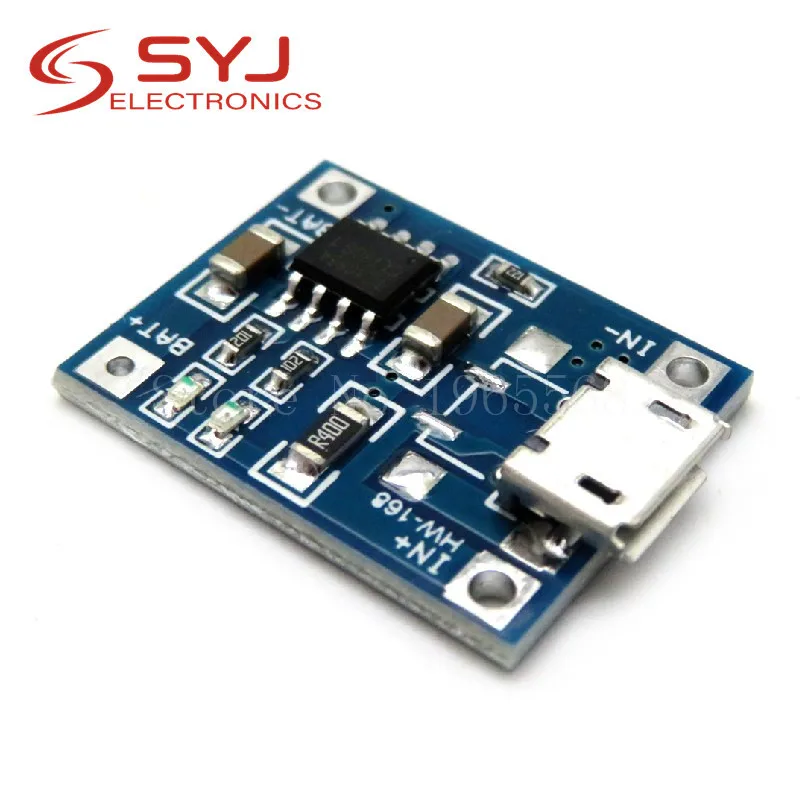 5pcs/lot Micro USB 5V 1A 18650 TP4056 Lithium Battery Charger Module Charging Board With Protection Dual Functions 1A Li-ion battery charging module