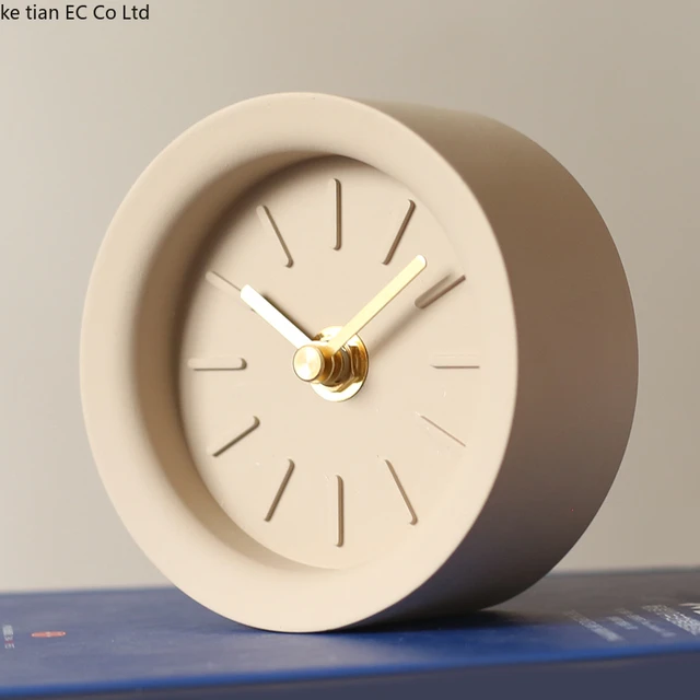 Reloj De Mesa Redondo Con Alarma Blanco - Concepts - Cemaco