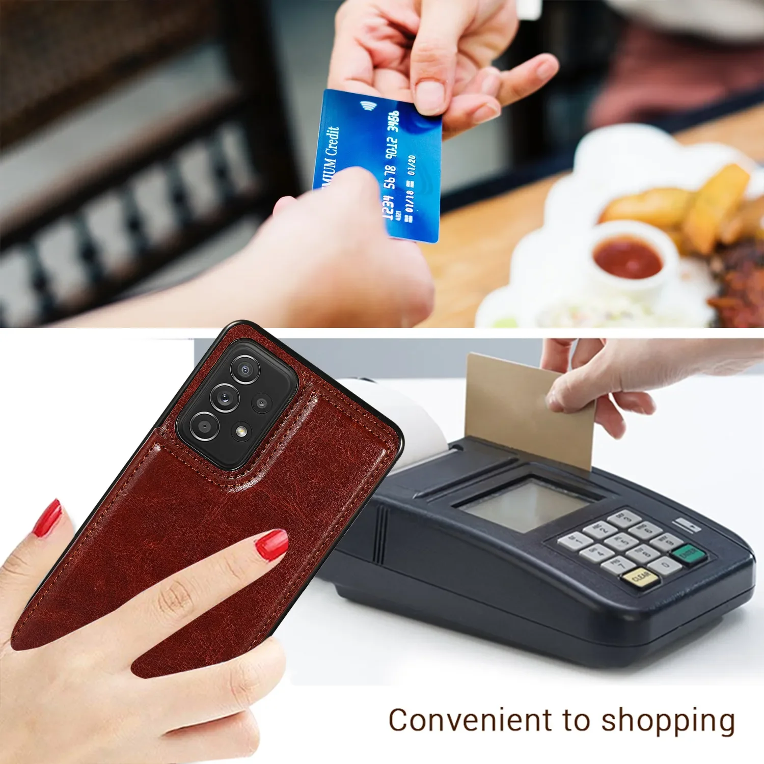 Luxurious Flip Leather Wallet Case with Card Holder Cover