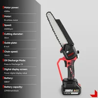 ONEVAN 8 Inch Brushless Chain Saw Cordless Pruning Electric Saw Woodworking Electric Saw Cutting Tool For Makita 18V Battery 2